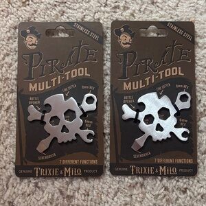 Trixie and Milo Products 2 New Stainless Steel Pirate Multi-Tool - Silver